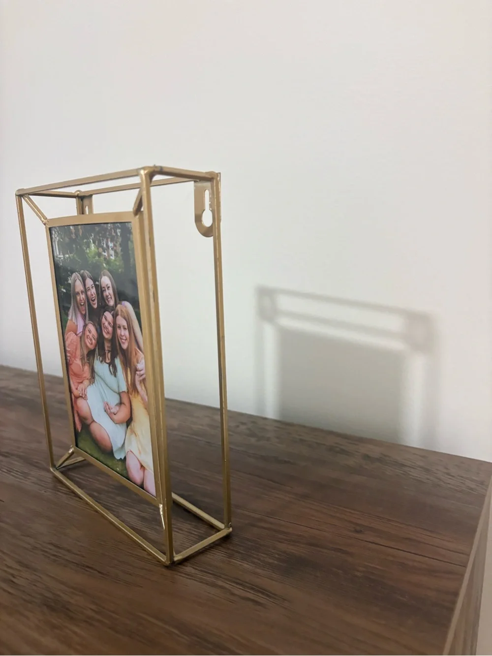4x6 Gold Geometric Metal Photo Frame - Home Accents